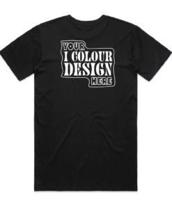 1 colour mock back