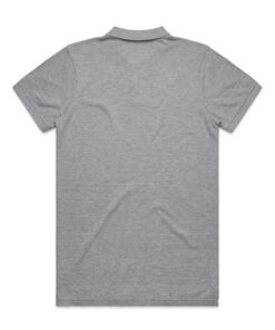 PIQUE POLO GREY MARLE BACK