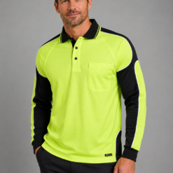 6AP4L-JB'S Long Sleeve Hi Vis Arm Panel Polo