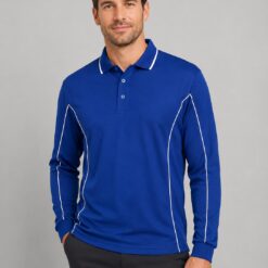 7PIPL-JB's Podium Mens Long Sleeve Piping Polo