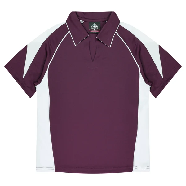 Burgundy/White